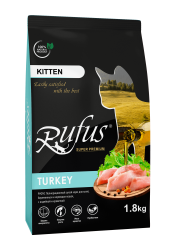 Rufus сухой корм для котят Руфус Индейка Креветка 1,8кг.