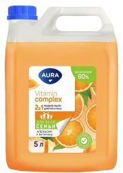 Aura Vitamin Complex Жидкое мыло 2в1 для рук и тела Апельсин и витамины {канистра} 5л