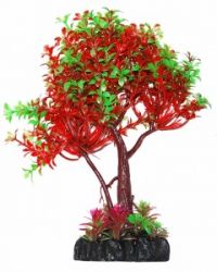 Уют Растение аквариумное, дерево зелено-красное, 22 см