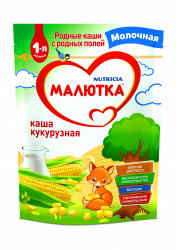 МАЛЮТКА Каша Кукурузная c Молоком {с 5 мес} Doy Pack 220г.