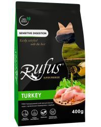 Rufus сухой корм для кошек Руфус Чувств. пищеварение Индейка 0,4 кг