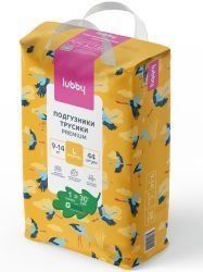 Lubby Premium Трусики -Подгузники (L) 44шт 9-14кг