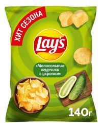 LAY's Малосольные Огурчики с Укропом 140г