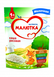 МАЛЮТКА Каша Рисовая с Молоком {с 4 мес} Doy Pack 220г.