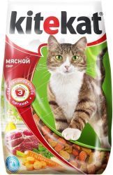 Сухой корм для кошек Kitekat, Мясной пир, 15кг