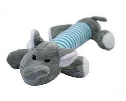 N 1 Игрушка для собак Слон в полоску, с пищалкой, текстиль, 25см