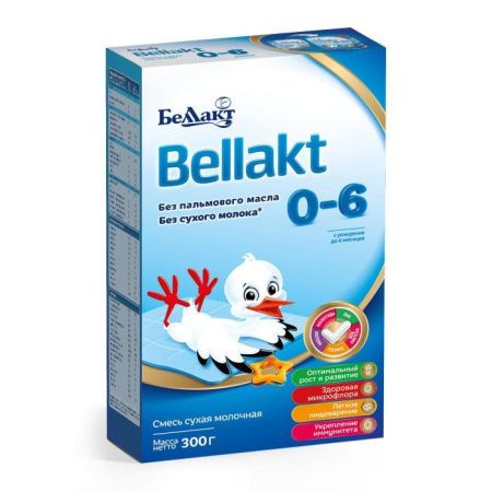 BELLAKT 0-6 Молочная Смесь {с рождения} с Пребиотиками и Нуклеотидами 300г