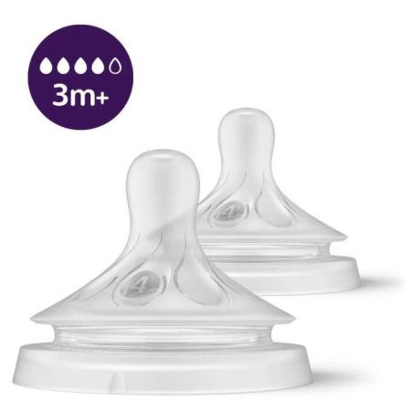 Avent Соска силиконовая Natural Response средний поток 3+ 2шт