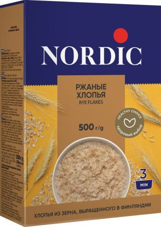 NORDIC Ржаные Хлопья (3 мин.) 500г