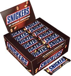 Snickers шоколадный батончик Сникерс 1шт