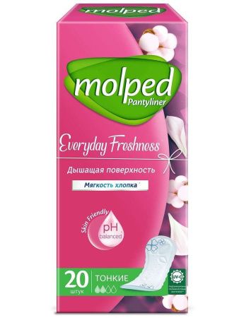 Molped Прокладки Ежедневные Everyday Freshness, 2 капли 20шт