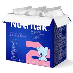 NUTRILAK Premium 2 {3 350г} - Молочная Смесь {с 6 мес} с Пребиотиками и Нуклеотидами 1050г