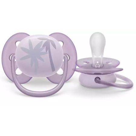 Avent Пустышка силиконовая Ultra Soft Dreams для девочки 0-6мес 1шт