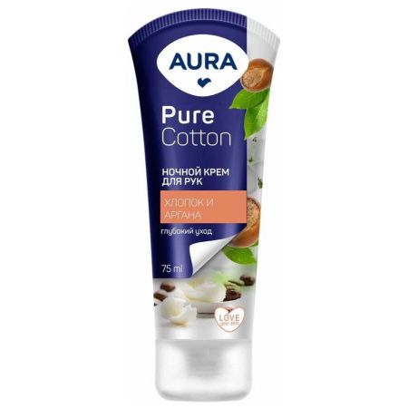 Aura Pure Cotton Крем для рук Ночной уход (туба) 75мл