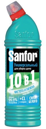 Sanfor Гель Универсальный с Хлором 10 в 1 (Морской Бриз) 1кг