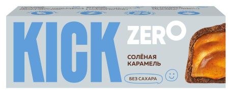 KICK ZERO Батончик c Солёной Карамелью в Шоколаде Без Сахара 45гр