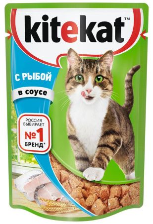 Влажный корм для кошек Kitekat пауч Рыба в Соусе 28 1