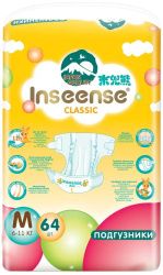 Inseense Classic Подгузники М (64шт) (жёлтая) 6-11кг