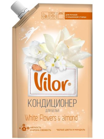 Vilor Кондиционер для белья Миндаль и белые цветы (Дой-Пак) 1л