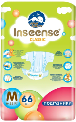 Inseense Classic Plus Подгузники М (66шт) (салатовая) 6-11кг