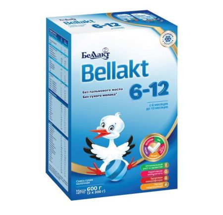 BELLAKT 6-12 (600г) Молочная Смесь {с 6 мес} с Пребиотиками и Нуклеотидами 600г