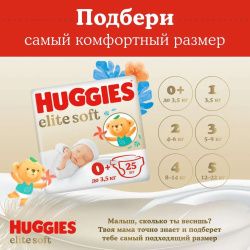 Huggies Elite Soft Подгузники 2 {20шт} 4-6кг